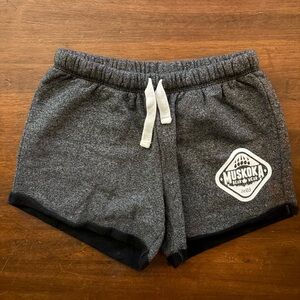 Muskoka Bear Wear Cozy Dark Gray Sweat Shorts